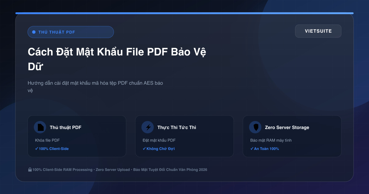 Cách Đặt Mật Khẩu File PDF Bảo Vệ Dữ Liệu Chống Sao Chép, Chống In Ấn