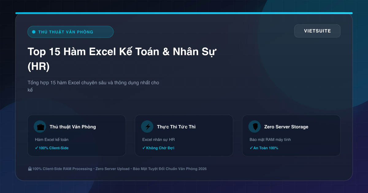 Top 15 Hàm Excel Kế Toán & Nhân Sự (HR) Phải Biết Kèm File Mẫu Thực Hành